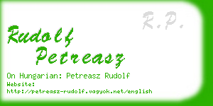 rudolf petreasz business card